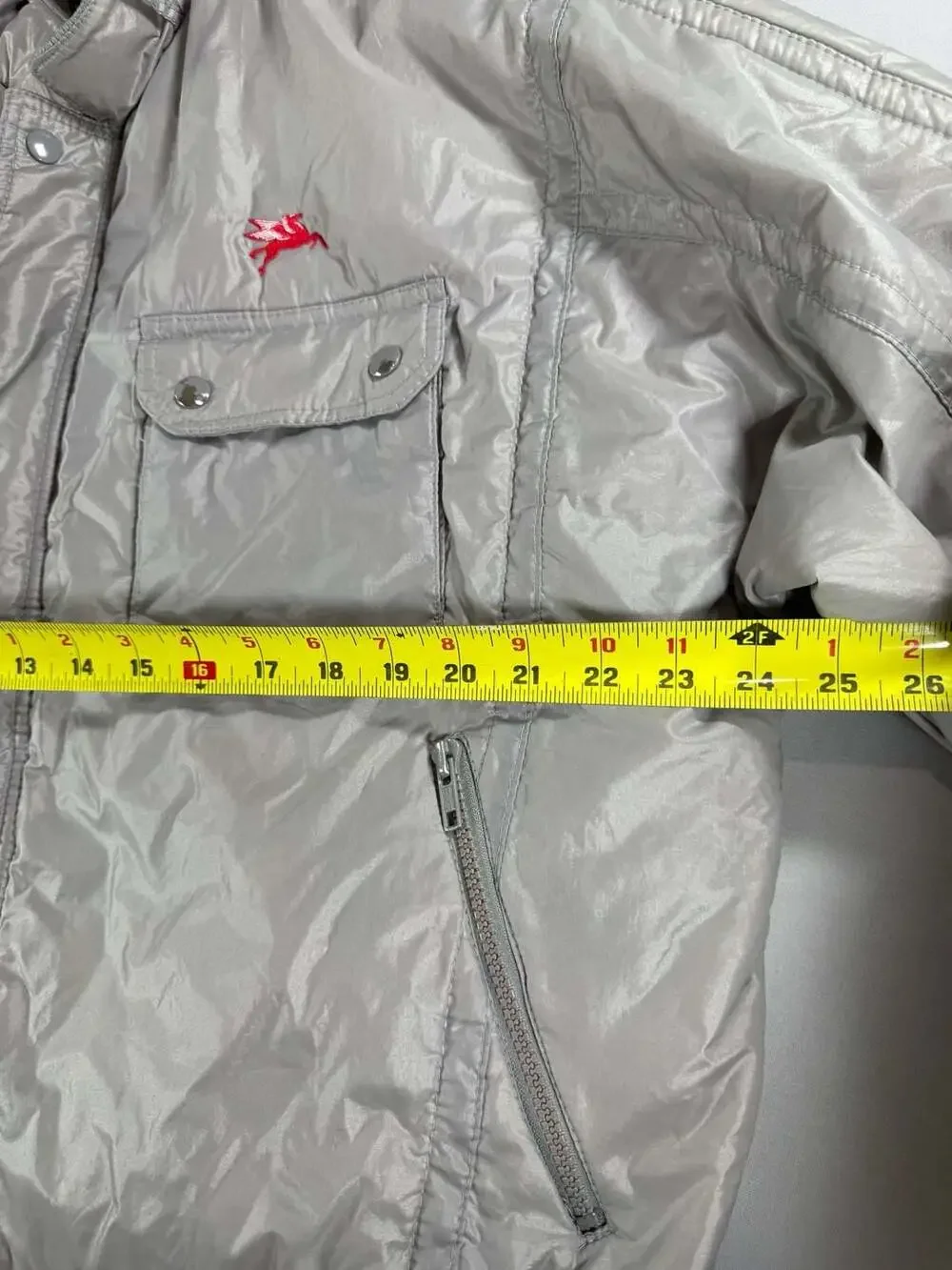 Vintage Upstream Racing Division Gray Bomber Jacket XL